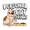 Personal cat servant serving food