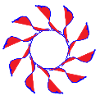 Pinwheel, Flower, Random Pattern Gyroscopic
