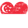 Singapore Flag Heart