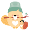 Biber mit Schnecke