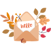 Letter with autumn greetings