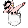 Dabbing Pocket Schwein