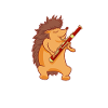 Igel spielt Fagott