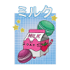 Macarons Kawaii Milkshake Japana Fraise