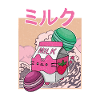 Macaroons Strawberries Milkshake Japan Japanese