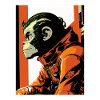 Monkey Astronaut Pop Art