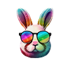 Rainbow Prism Bunny Sunglasses