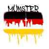 Münster, Germany, Flag, Graffiti,Skyline