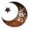 The crescent moon of Ramadan.