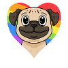 Rainbow - Dog with heart