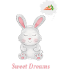 Sleeping rabbit dreams of carrots