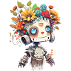 Cute robot girl