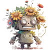 Funny robot child