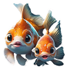 Niedliche Koi-Karpfen