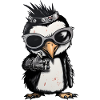 Cool Punk Rock Penguin Adorable Animal