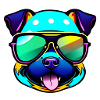 cute dog with sunglasses