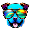 cool dog with sunglasses