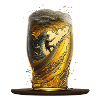 Bierglas mit Surfer auf Welle