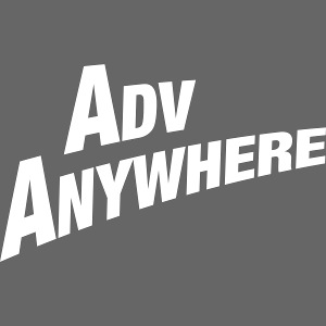AdvAnywhere – białe logo przód/tył