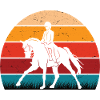 RETRO PFERDEDESIGN I REITEN