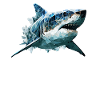 Geometric Shark Head Abstract Polygonal