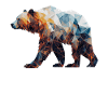 Geometric Bear Head Abstract Polygonal