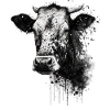 Mucca Idea Regalo Donna Arte Animali Farm