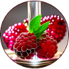 Sweet, moist, bright raspberry