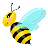 Flying graceful bee