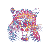 Farbiger Leopardenkopf