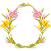 Easter wreath with crocuses