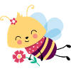 Bee with flower