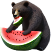 Ours à la pastèque