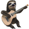 Faultier mit Gitarre