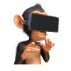 Monkey with VR glasses