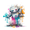 Regenbogen-Roboter zum Knuddeln