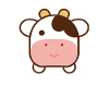 Urocza krowa emo w stylu kawaii
