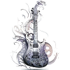 Decorated guitar