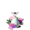 Frohe Ostern Osterei Floral