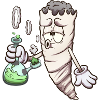 Funny Cartoon Joint With Bong