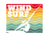 Weiß Bunte Windsurfer
