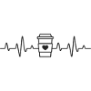 Coffee heartbeat ECG