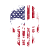 US Flag Skull with Sunglasses