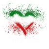 Iran libre,Cœur,Iran,Drapeau,Graffiti