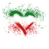 Iran,coeur,iran,drapeau,graffiti