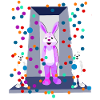 Cool bunny party con stella rosa - pura gioia di vivere