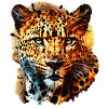 Geometric Leopard Head Abstract Polygonal