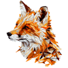Geometric Fox Head Abstract Polygonal