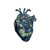 Cuore anatomico nello stile di Stary di Van Gogh