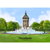 Wasserturm Mannheim Aquarell